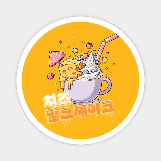 Cheese Ice Cream - Cute aesthetic Korean Style sweets Magnet by Asiadesign